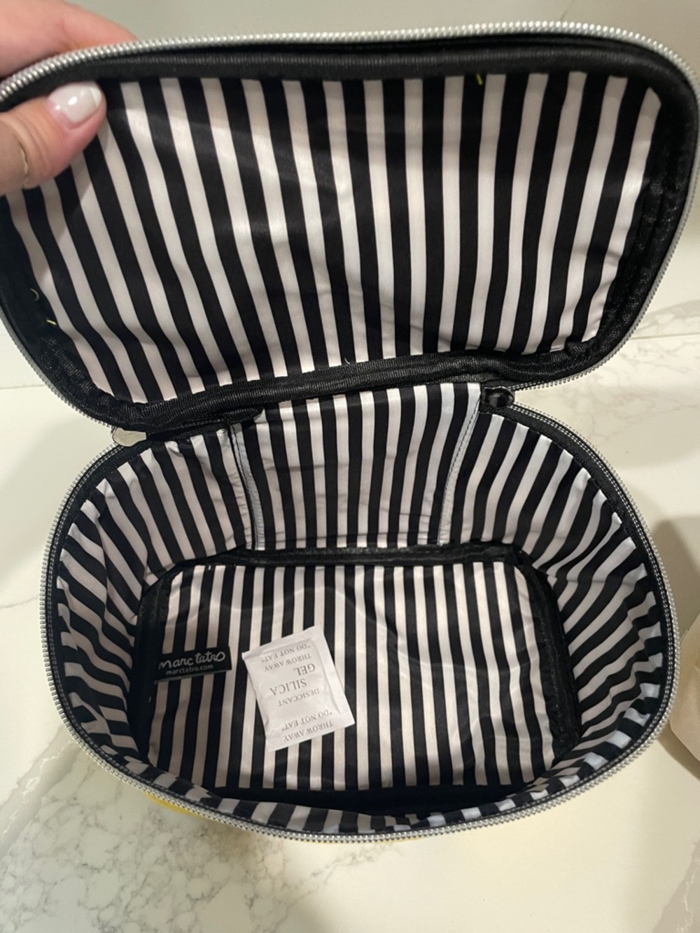 Marc Tetro Yellow 'My Boston' Cosmetic Pouch Set of 2 - Picture 7 of 12